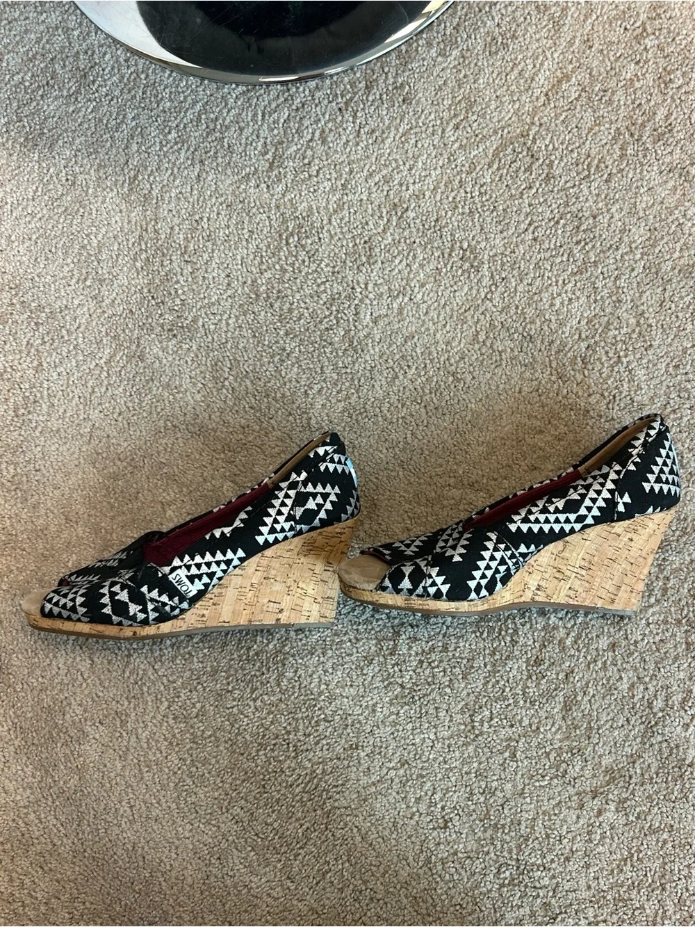 Toms black silver